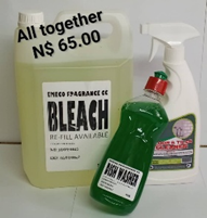 5Ltr Bleach/Jik + 500g Floor & Tile Cleaner + 400 Dishwasher