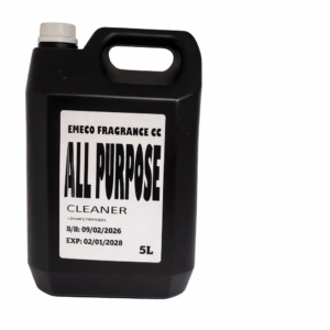 “EMECO FRAGRANCE CC All Purpose Cleaner bottle designed for multi-surface cleaning, removing grease and dirt from kitchens, bathrooms, floors, and countertops while leaving a fresh fragrance.”